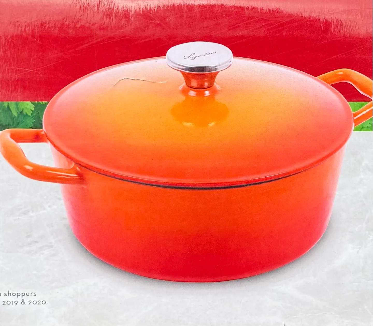 NEW Lagostina Enamelled Cast Iron Casserole 4 qt -NIB image indicator(8)