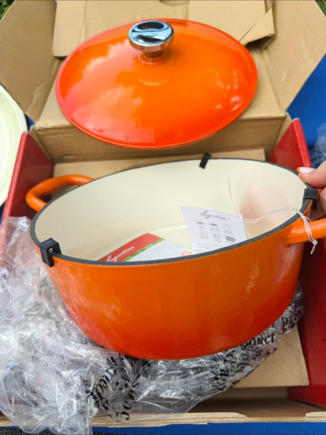 NEW Lagostina Enamelled Cast Iron Casserole 4 qt -NIB image indicator(5)