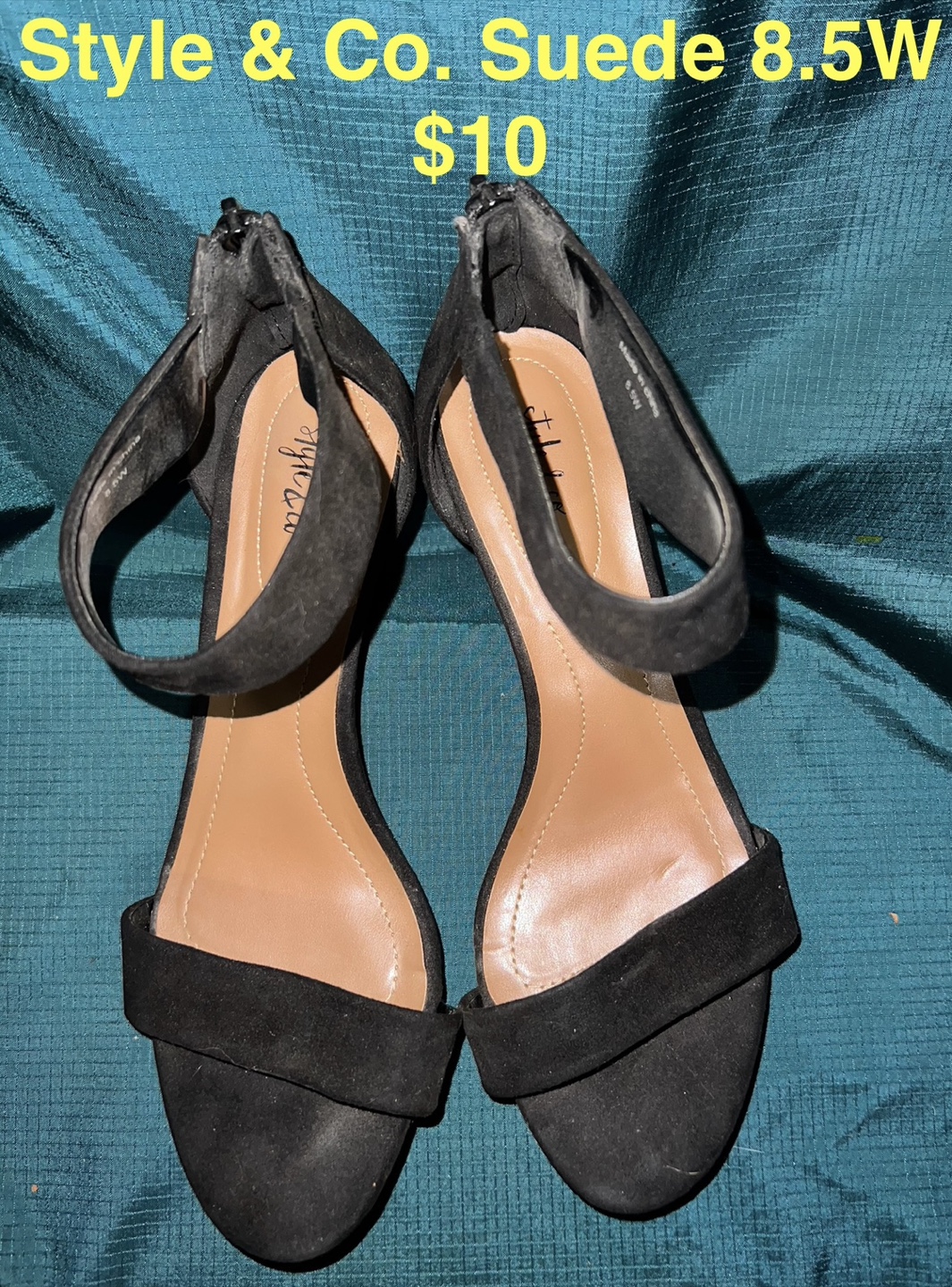 Style & Co. Black Suede Heels - Size 8.5W