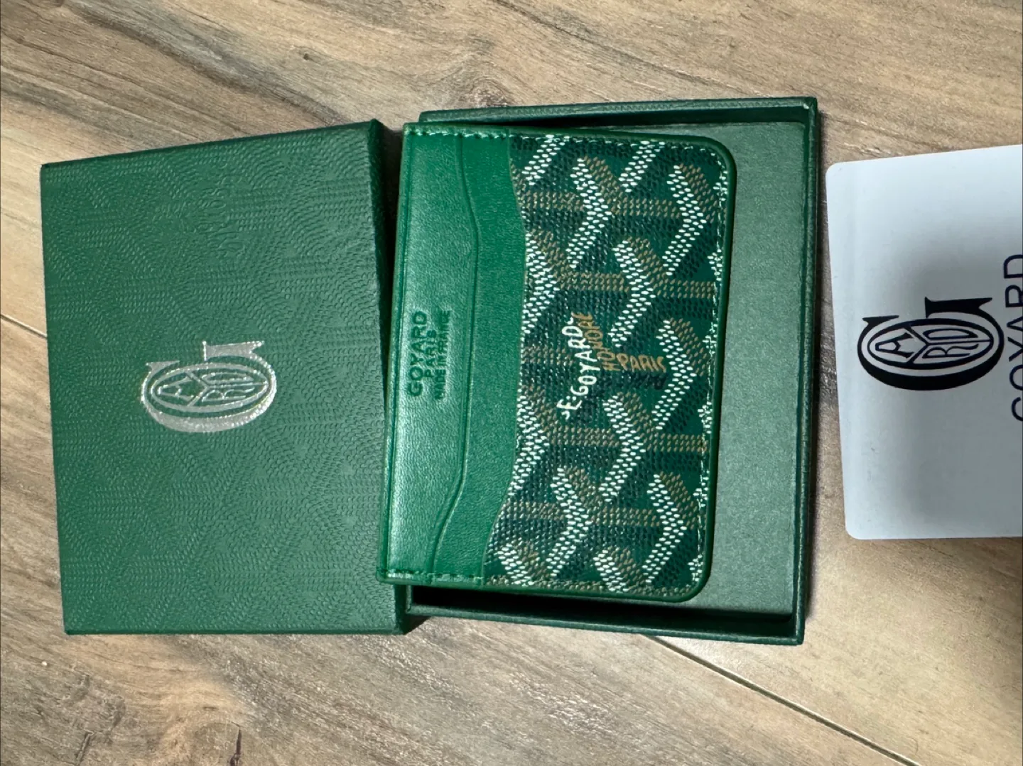 Goyard Green Card Holder - Like New! image indicator(5)