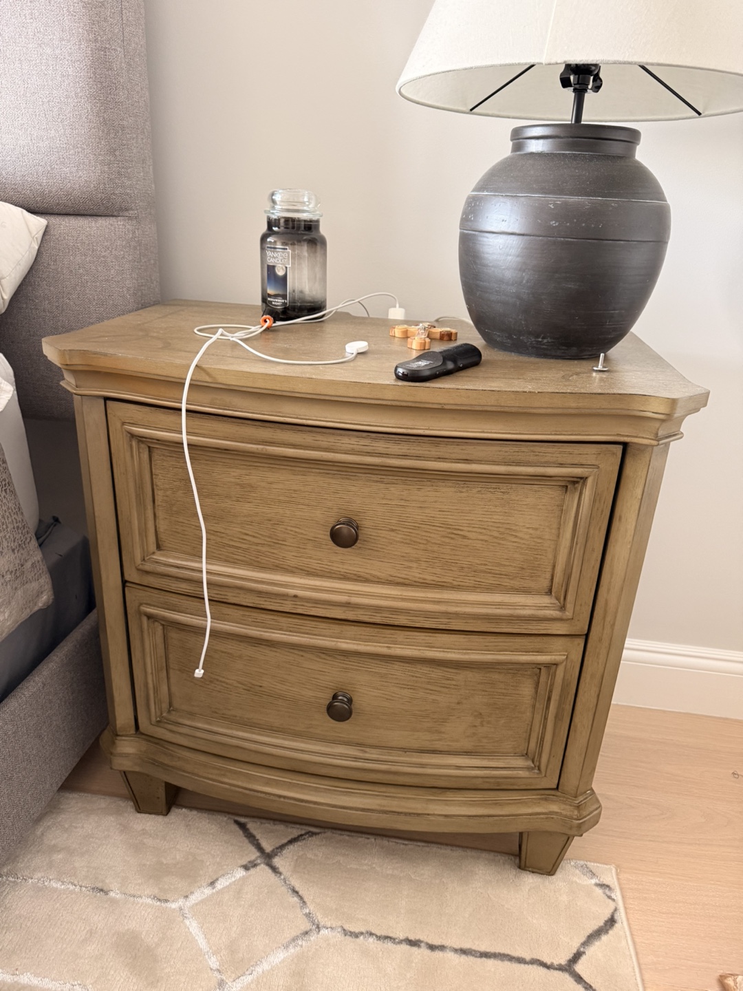 Raymour and Flanigan Vermillion Nightstand