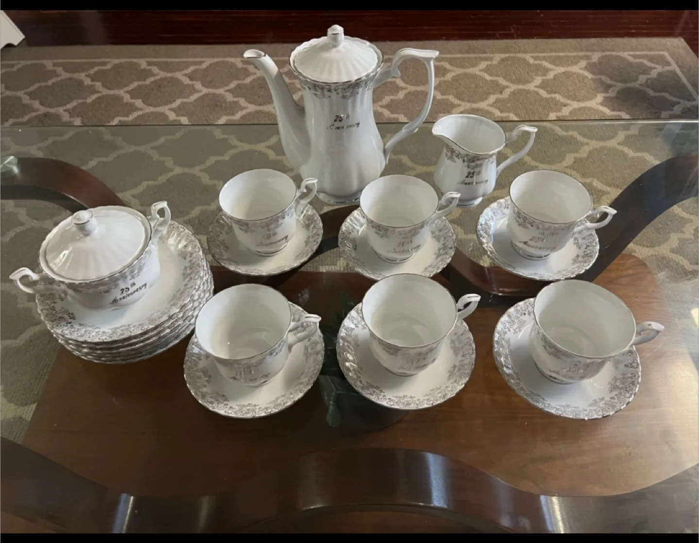 Vintage 25th Anniversary Tea Set thumbnail