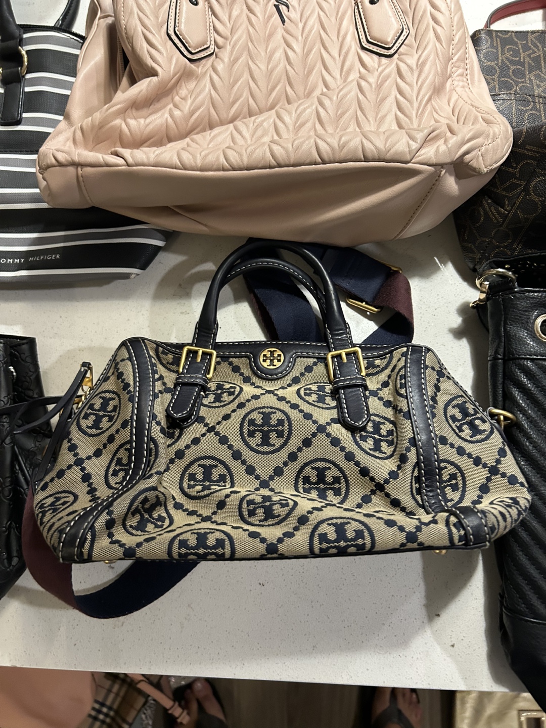 Lot of 6 handbags with a Tory Burch Satchel
