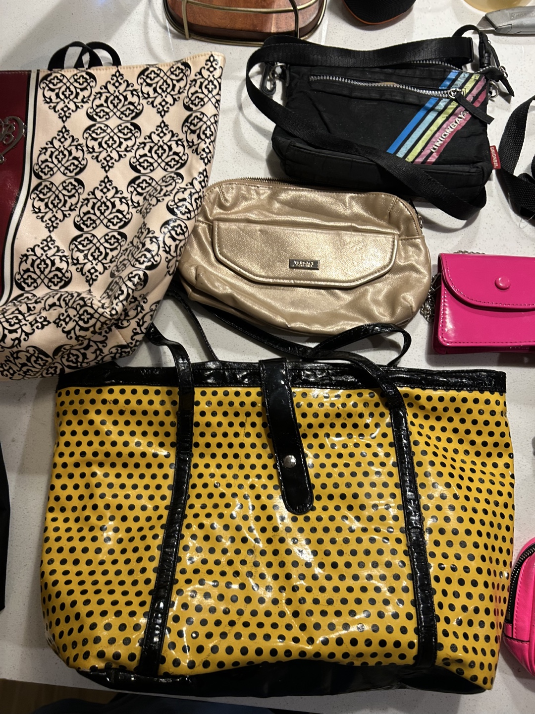 Assorted Used Purses and Handbags lot of 9