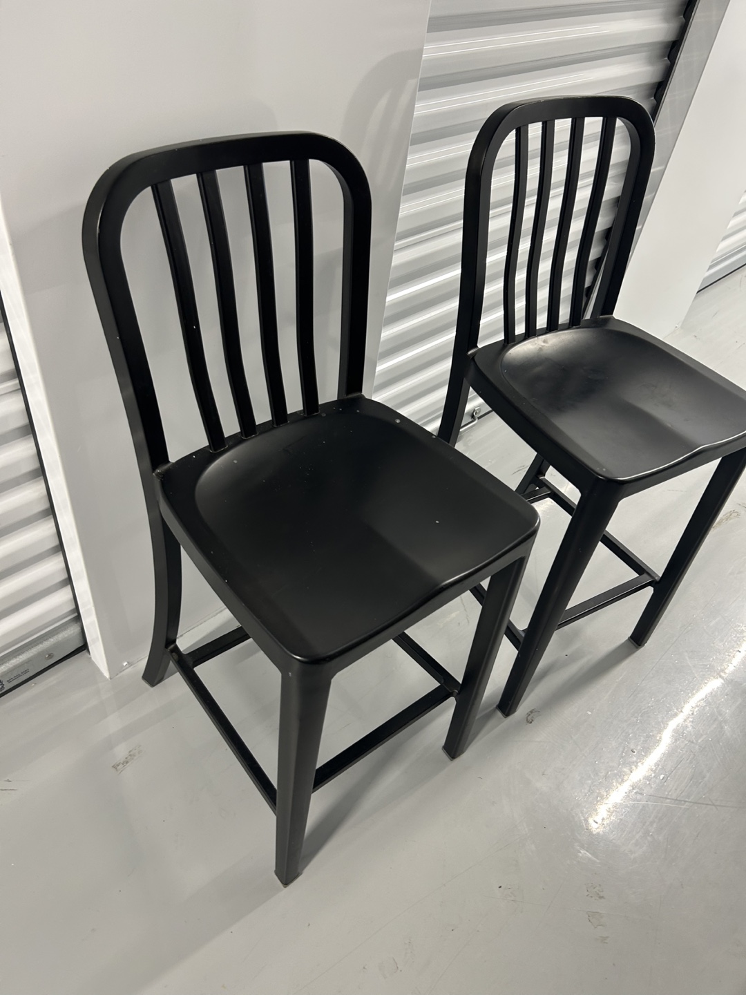 Crate&Barrel Black Bar Stools - Set of 2 - photo 2