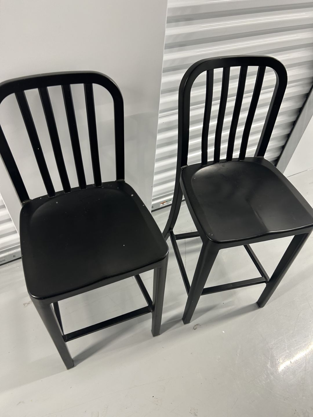 Crate&Barrel Black Bar Stools - Set of 2