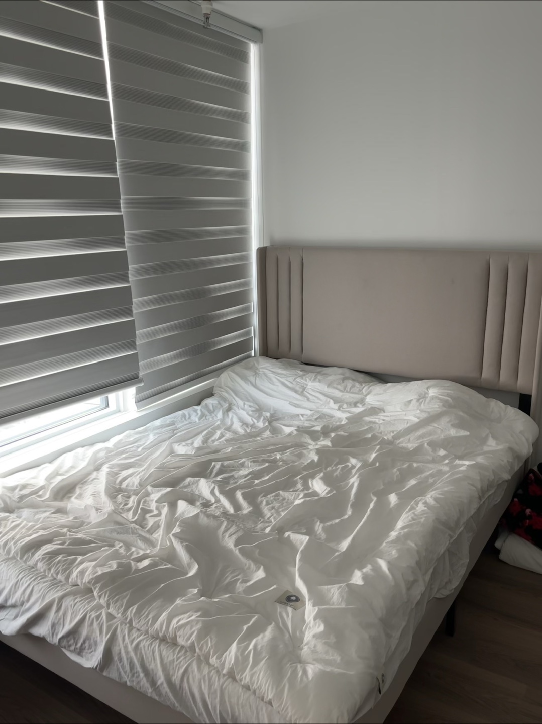 Bed frame with headboard