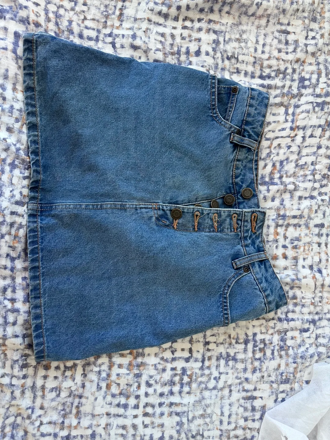 Denim Mini Skirt - Size Small thumbnail