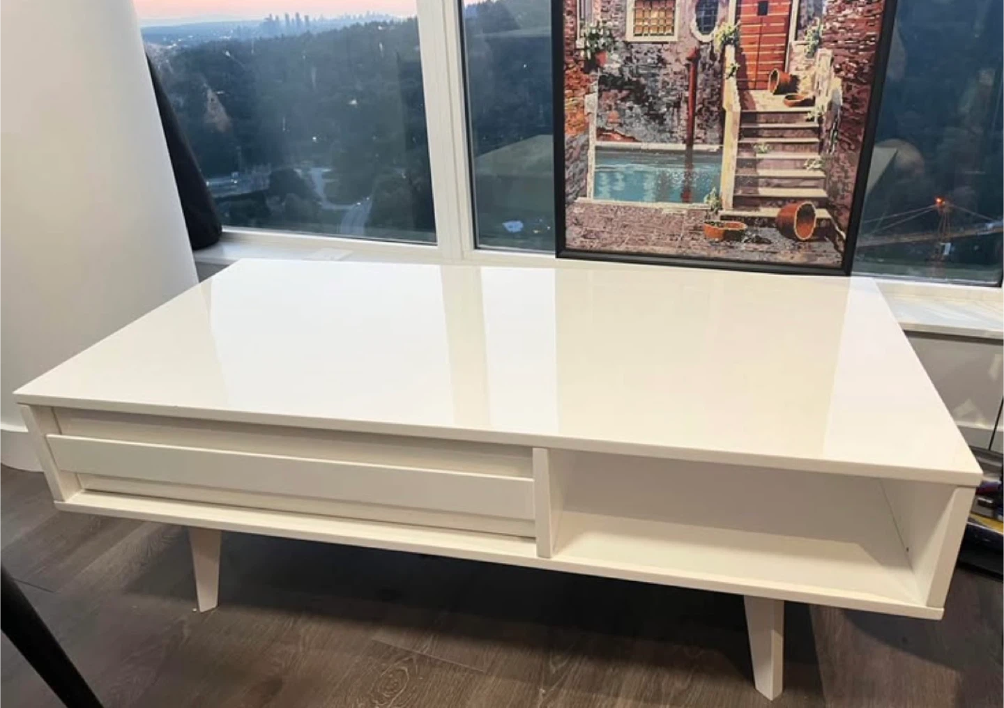 White Glossy Coffee Table