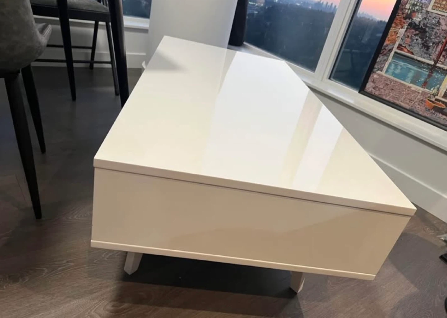 White Glossy Coffee Table - photo 5