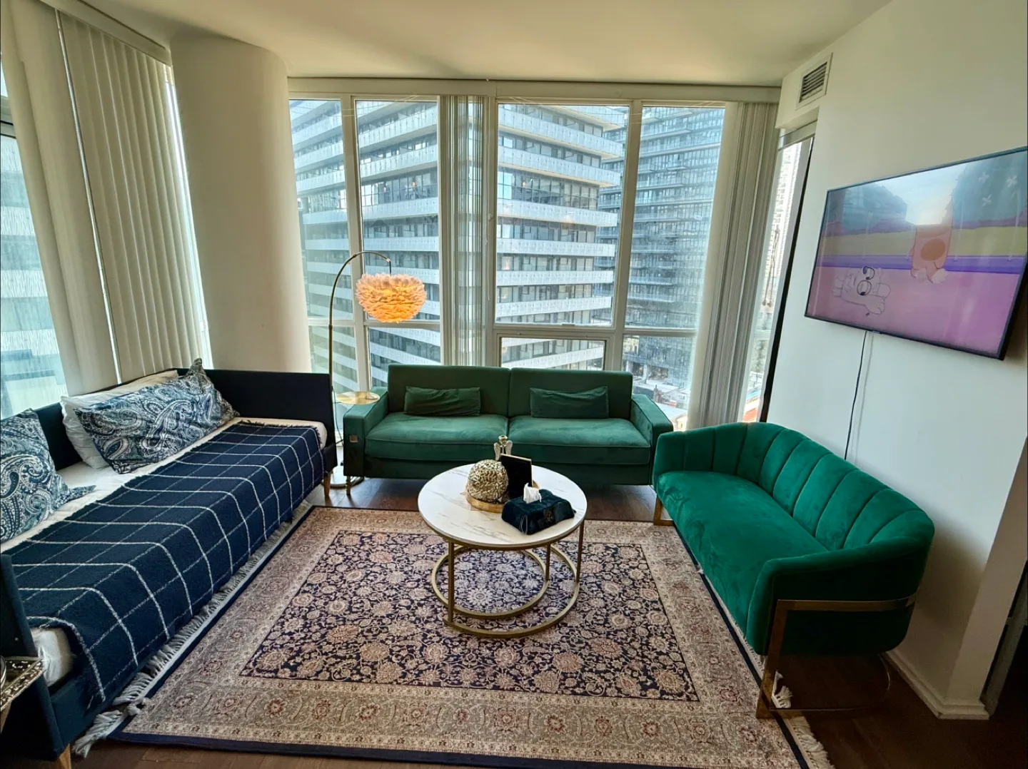 Navy Upholstered Daybed twin size image indicator(3)