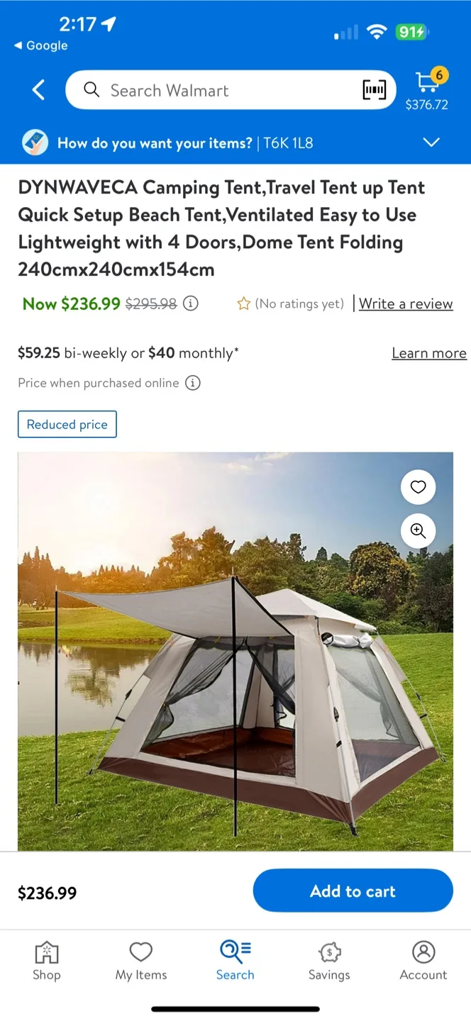 Camping Tent Fiberglass Pole Beach Tent thumbnail