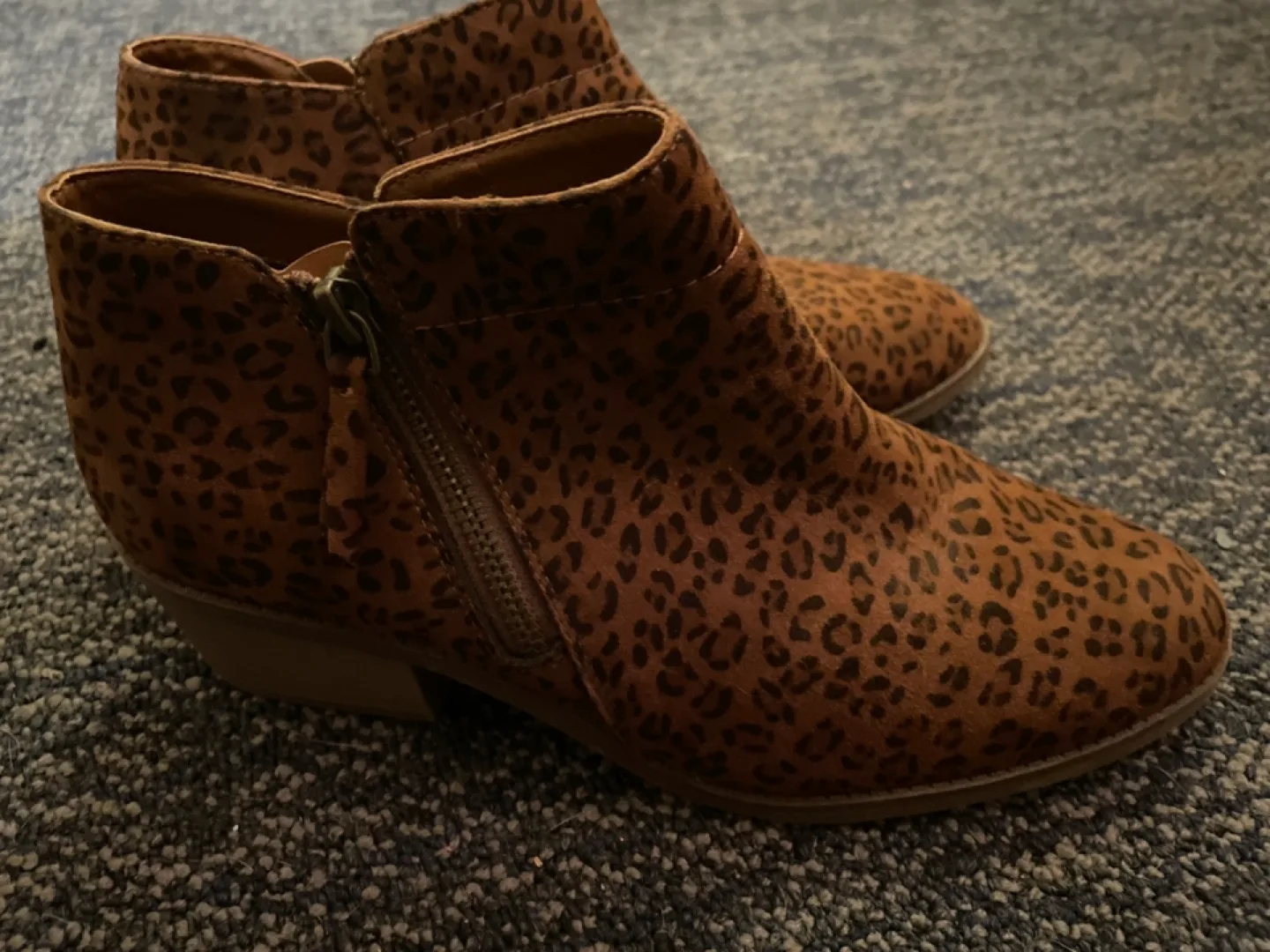 Universal Thread Leopard Print Ankle Boots thumbnail