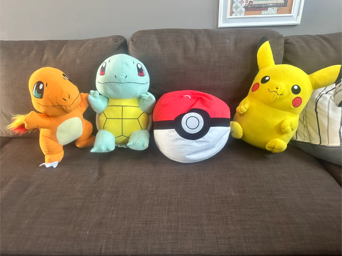 Pokémon Plush Set: Pikachu, Charmander, Squirtle, Pokéball - photo 2