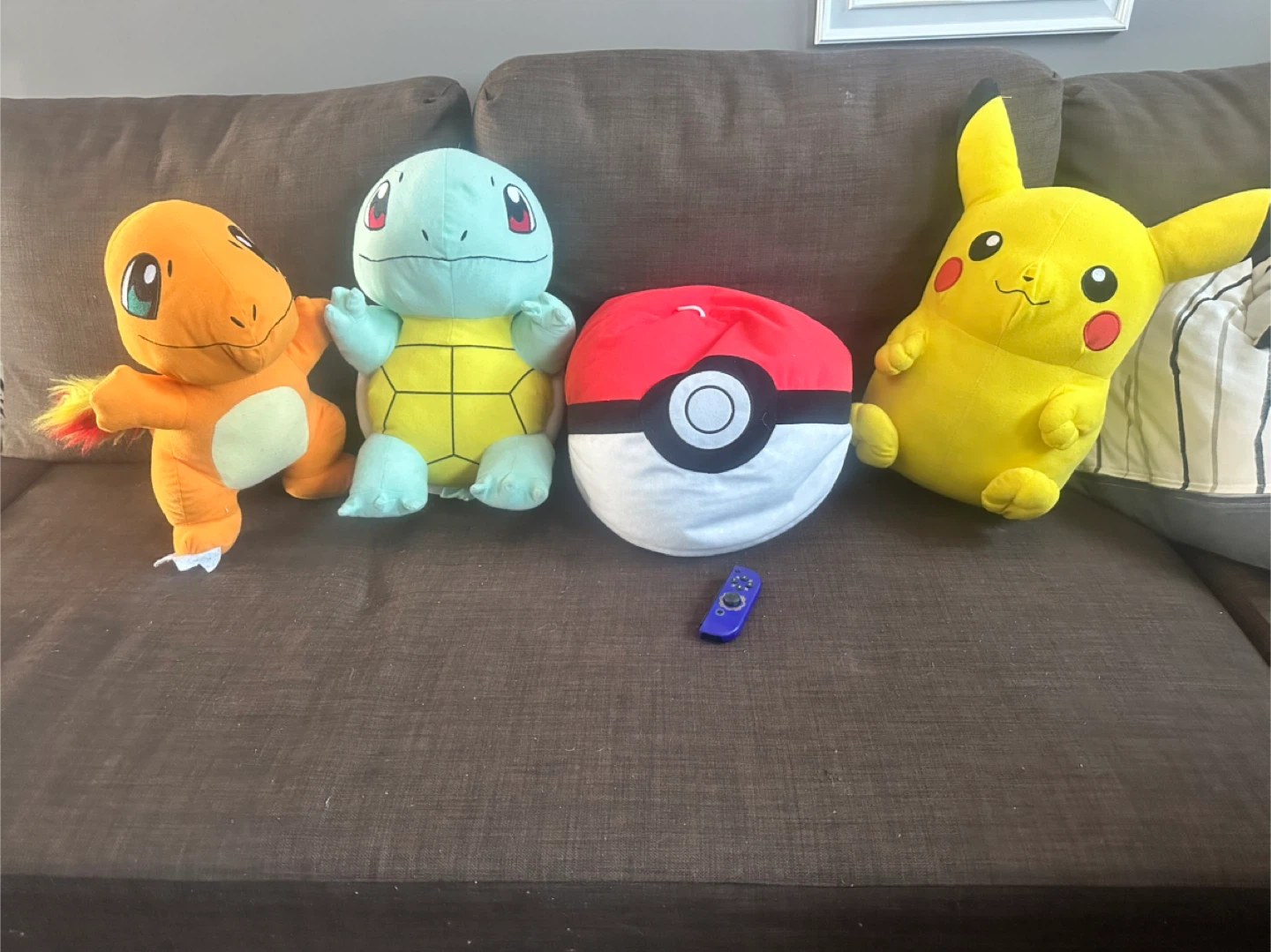 Pokémon Plush Set: Pikachu, Charmander, Squirtle, Pokéball