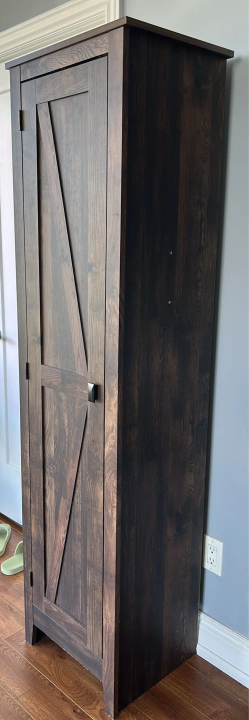 2 Dark Brown Wooden Storage Cabinets - photo 3