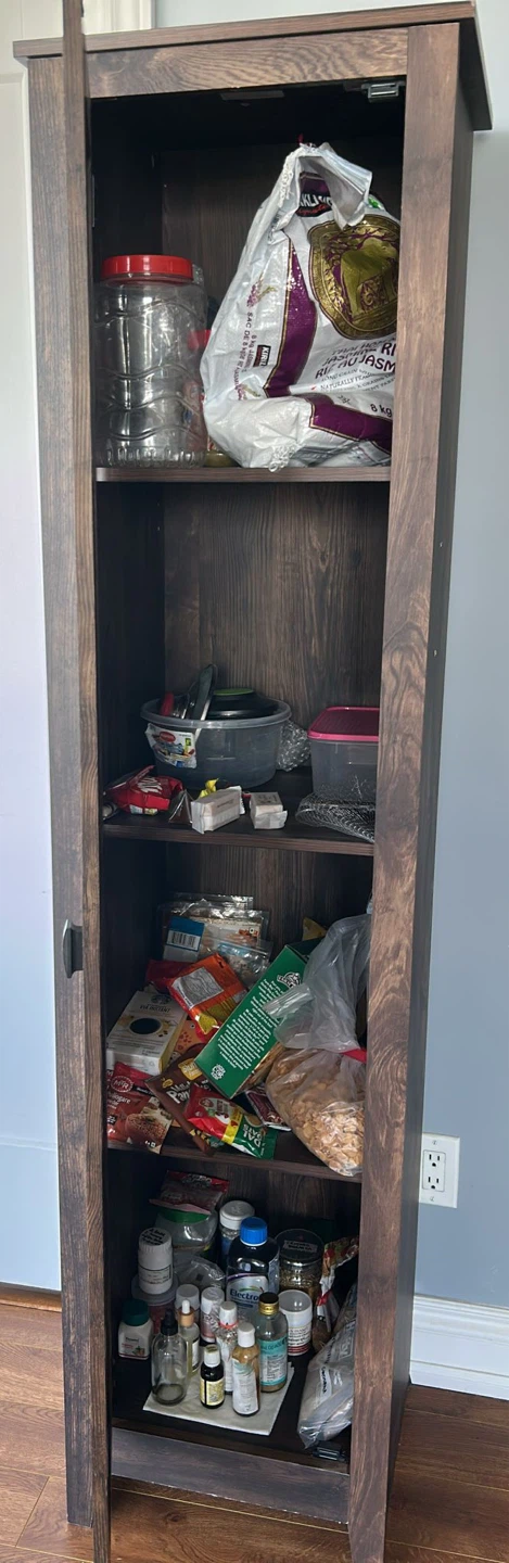 2 Dark Brown Wooden Storage Cabinets - photo 4