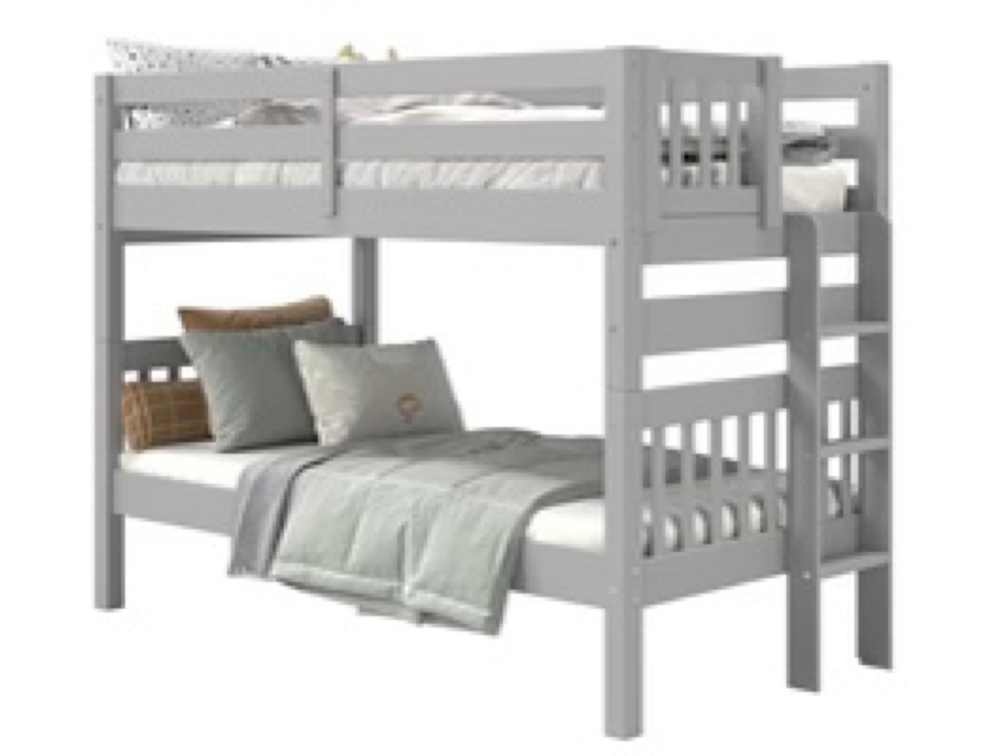 Gray Wooden Bunk Bed Frame - photo 2
