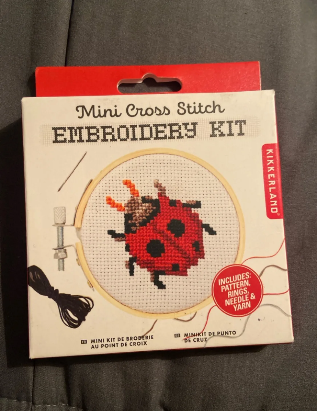 Brand new Kikkerland Mini Cross Stitch Embroidery Kit thumbnail