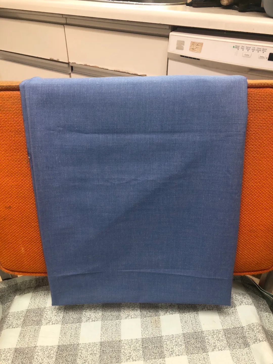 Blue Polyester Cotton Fabric