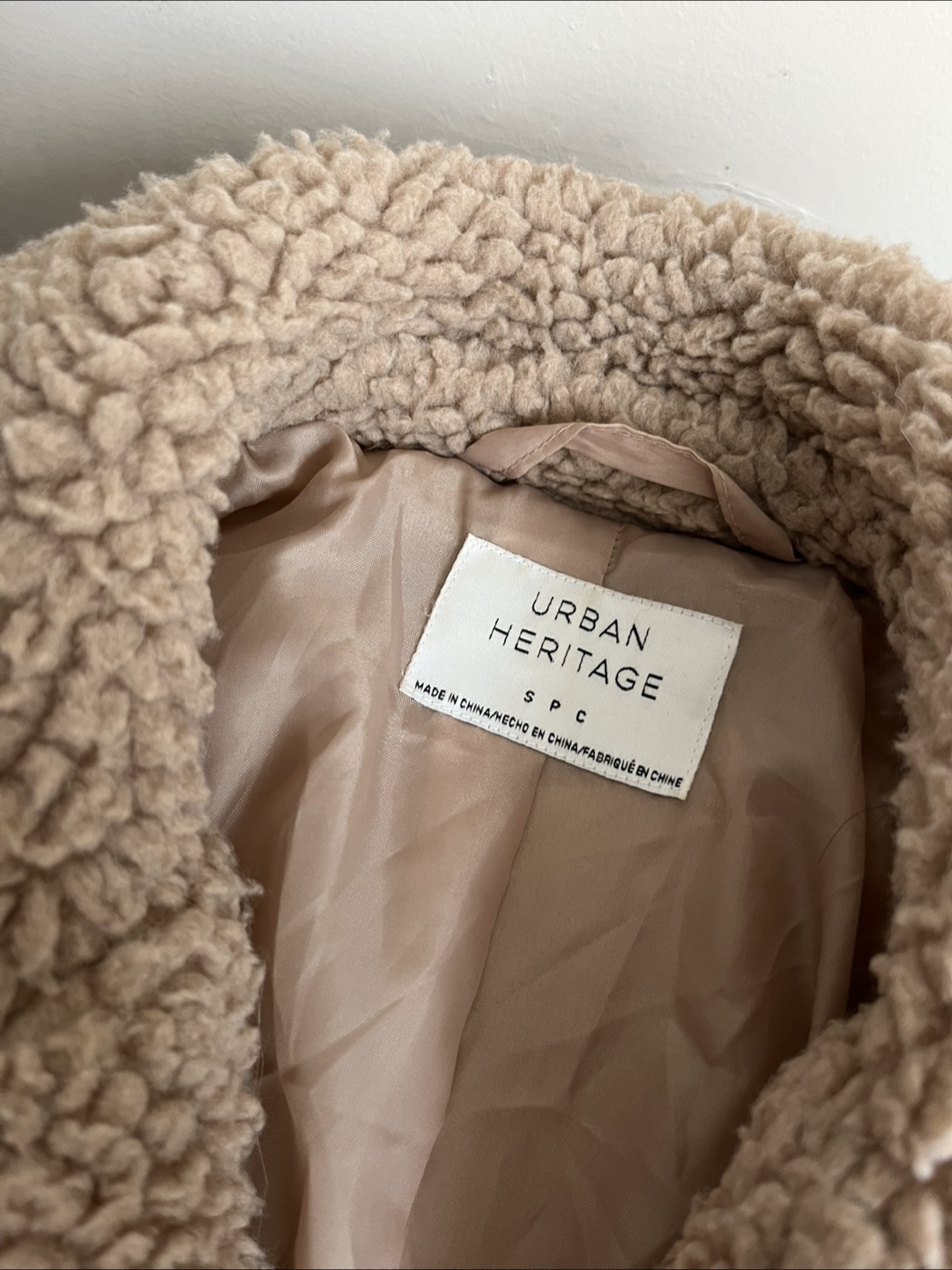 Urban Heritage Beige Teddy Coat Size S - photo 2