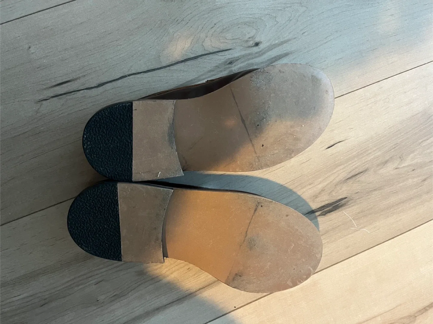 Brown & White Leather Loafers image indicator(3)