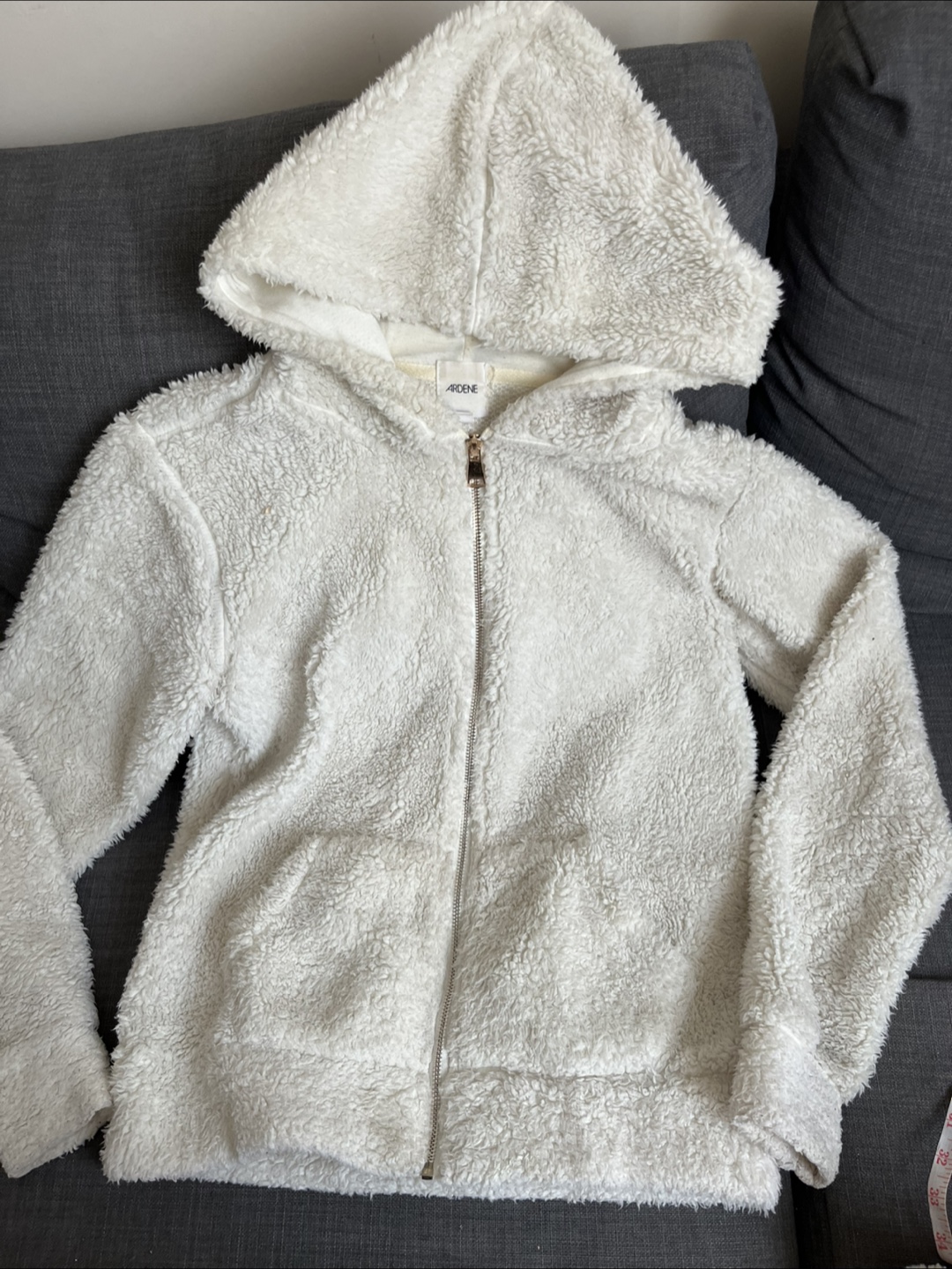 Ardene Fuzzy Zip-Up Hoodie Size S