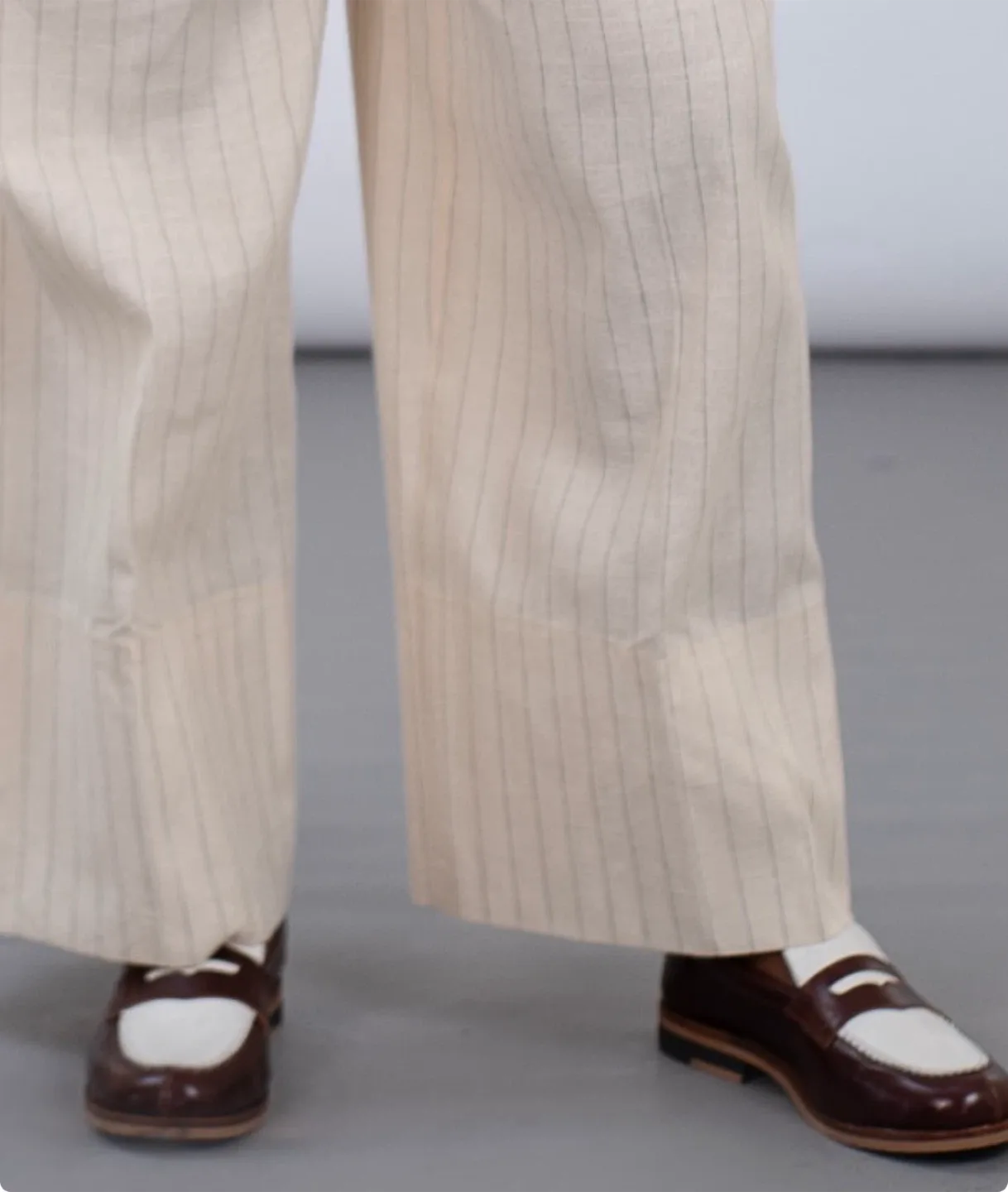 Brown & White Leather Loafers image indicator(4)