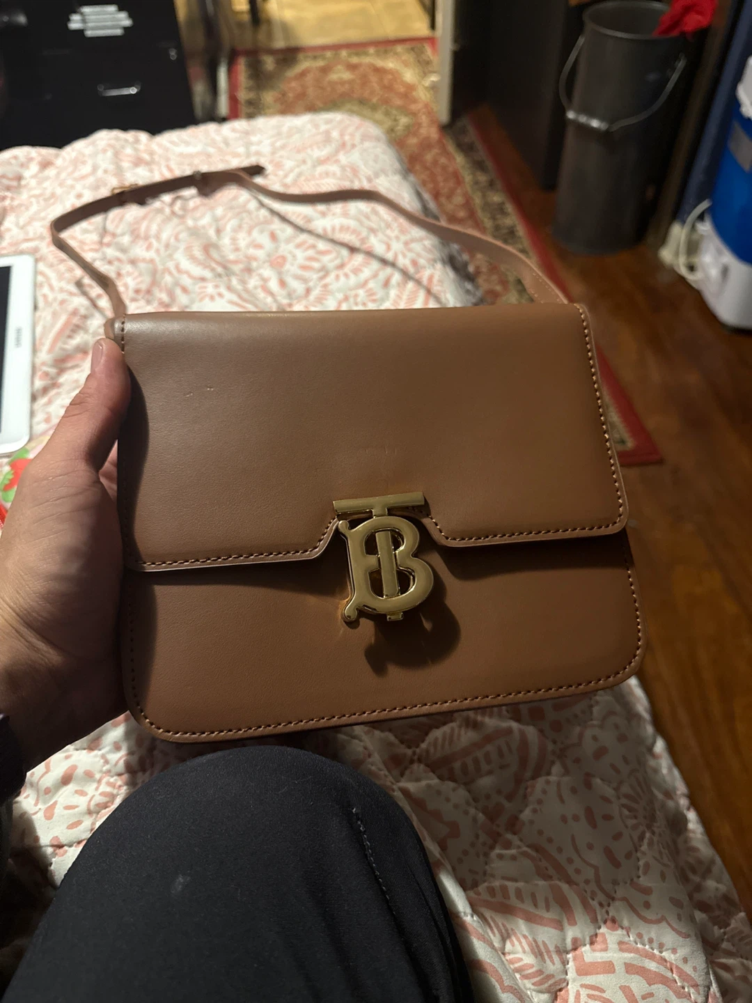 Burberry Brown Leather Crossbody Bag
