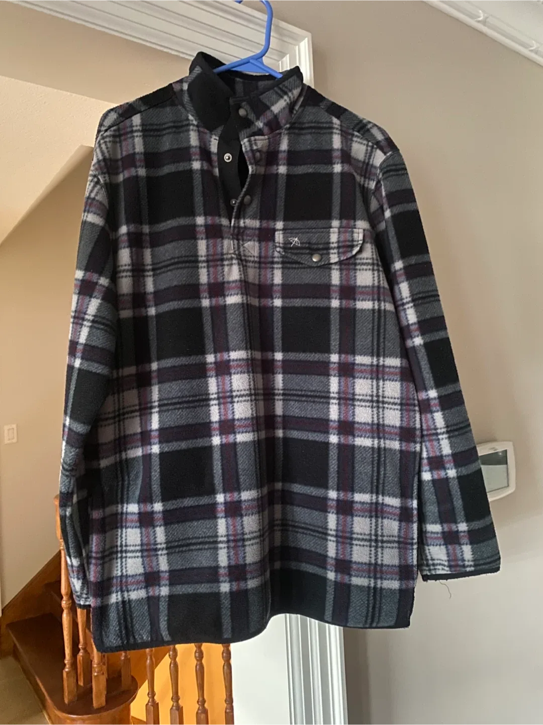 Men/Boys Plaid Fleece Pullover thumbnail
