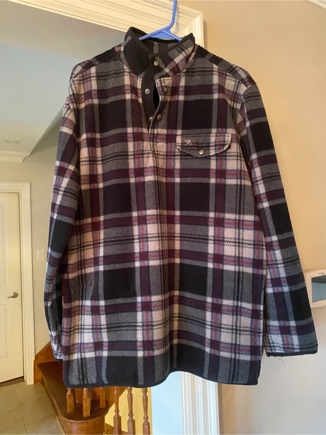 Men/Boys Plaid Fleece Pullover image indicator(2)