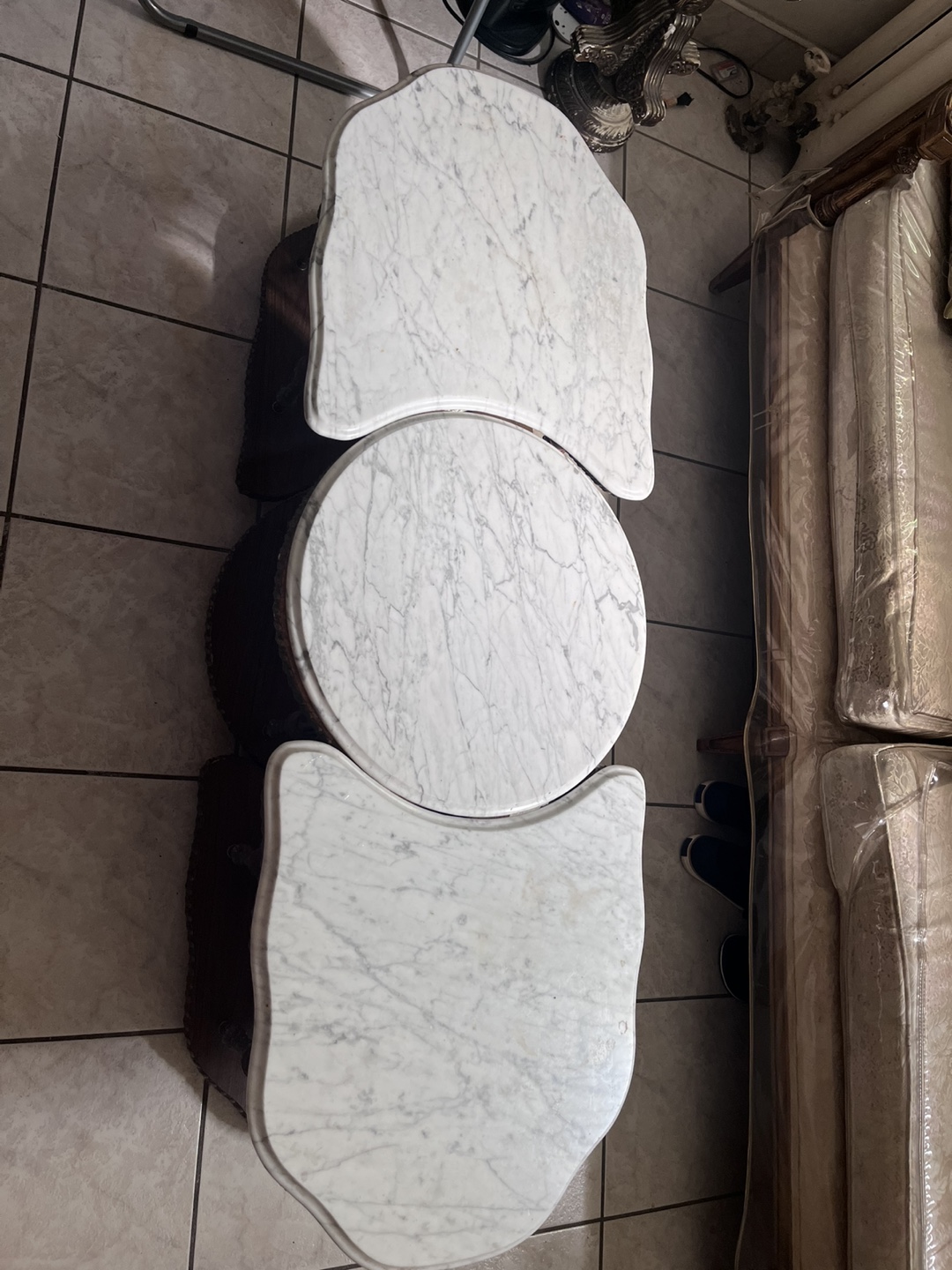 Marble Top Nesting Tables - Set of 3 - photo 2