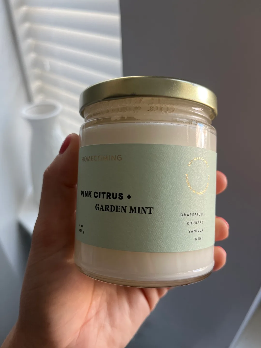 Homecoming Soy Wax Candle - Citrus & Garden Mint