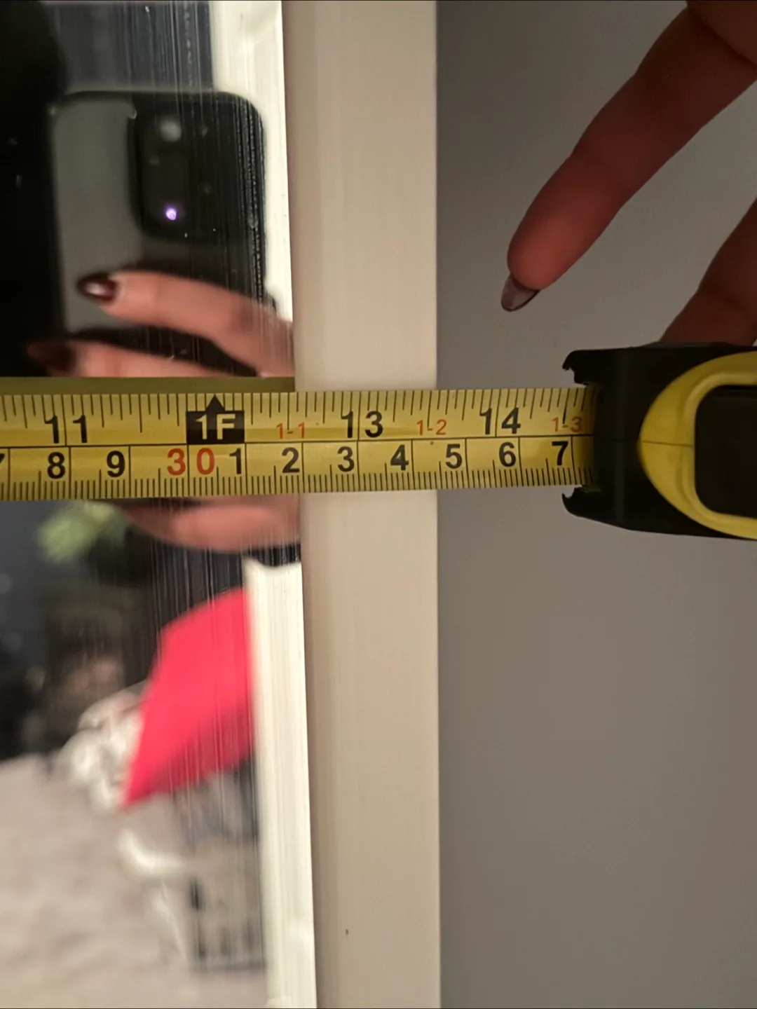 White Framed Mirror (14x51 inches) image indicator(3)