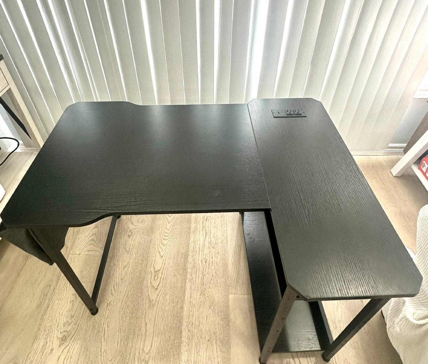 Black L-Shaped Gaming Desk - photo 5