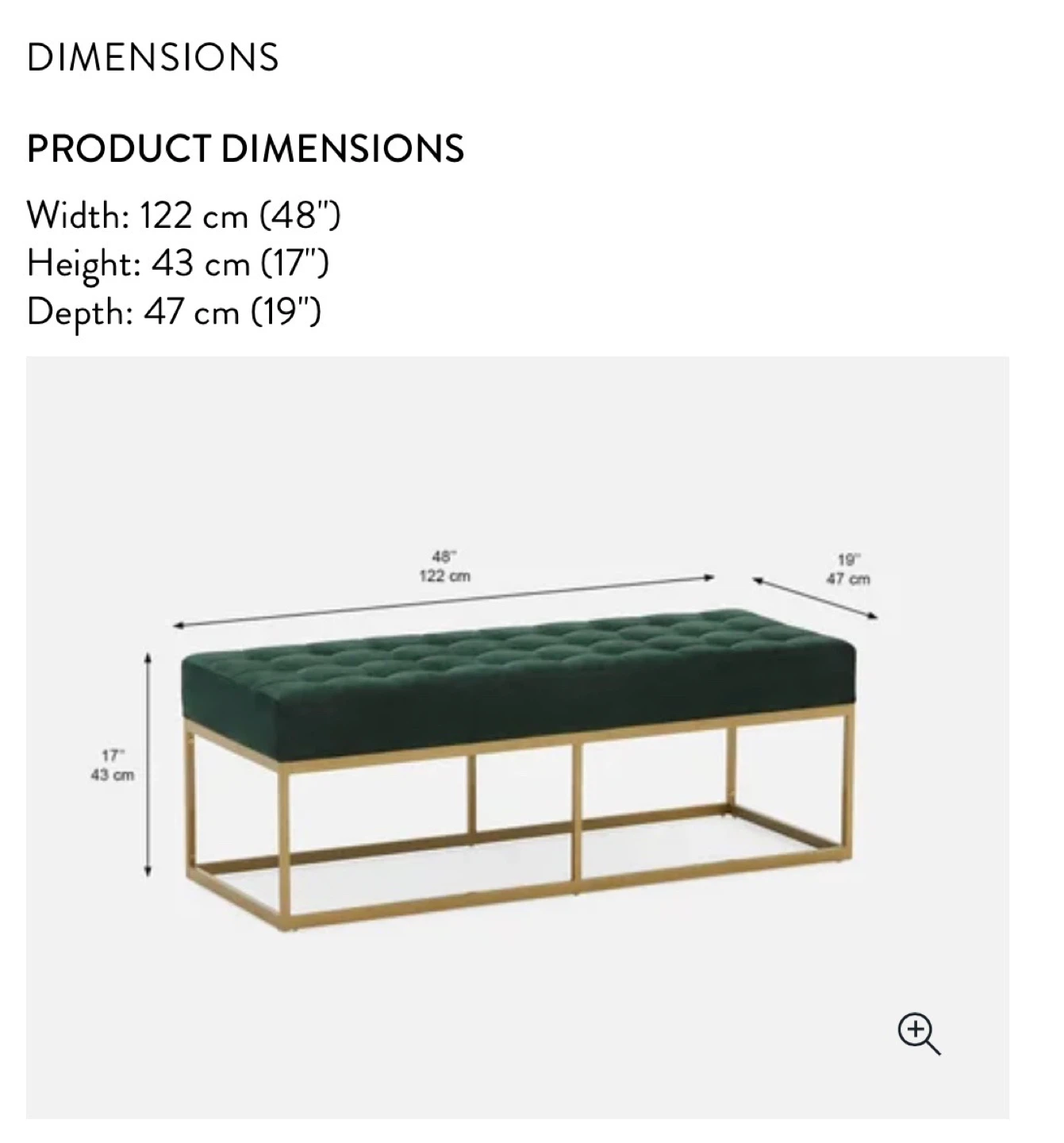 Green Velvet Bench - photo 4
