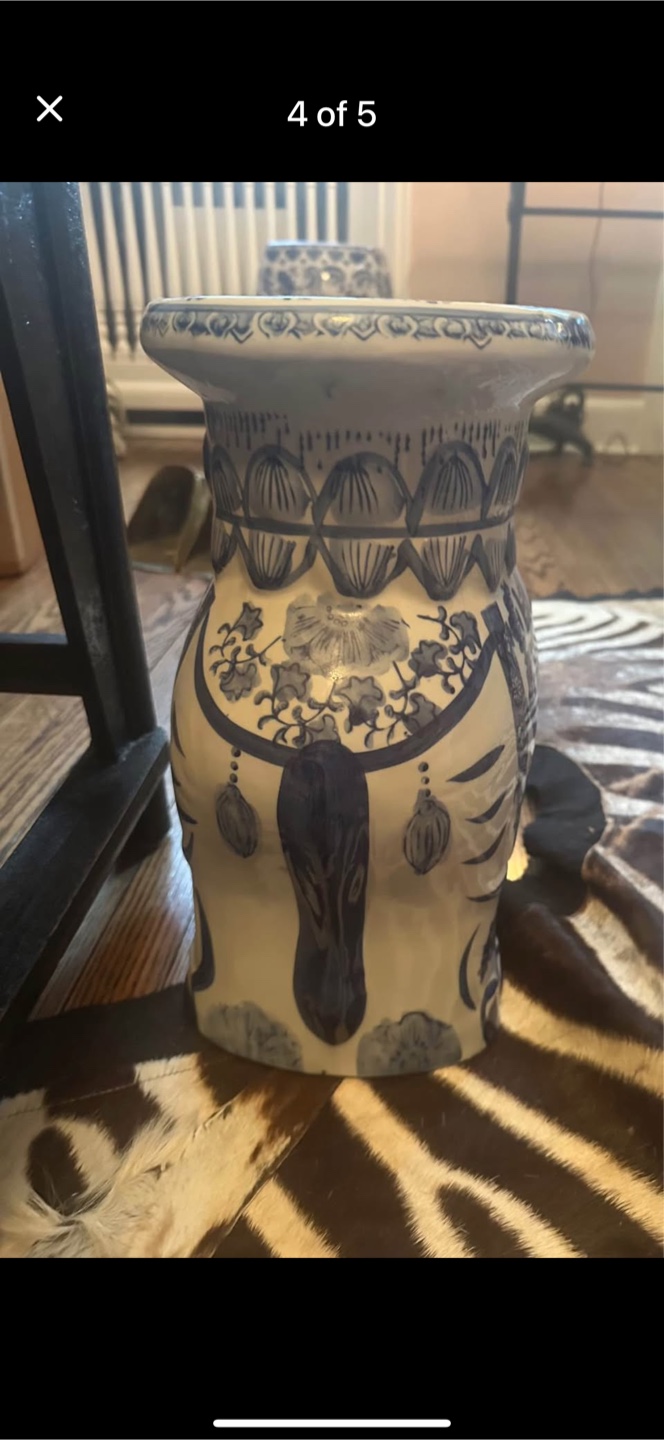 Chinoiserie elephant plant stand - photo 4
