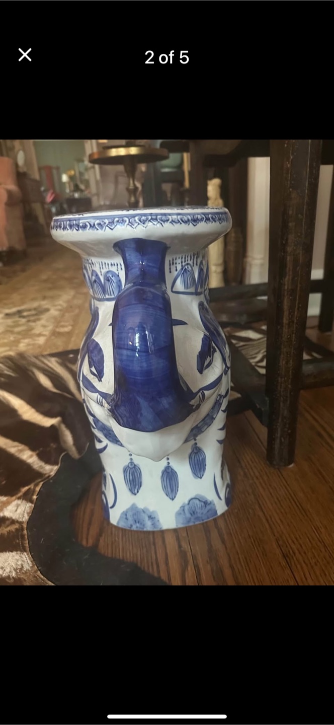 Chinoiserie elephant plant stand - photo 2