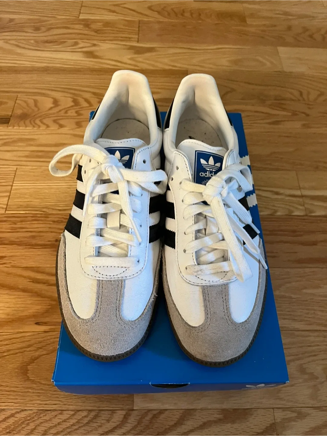 Adidas Sambas - White with Black Stripes - 8.5 W image indicator(2)