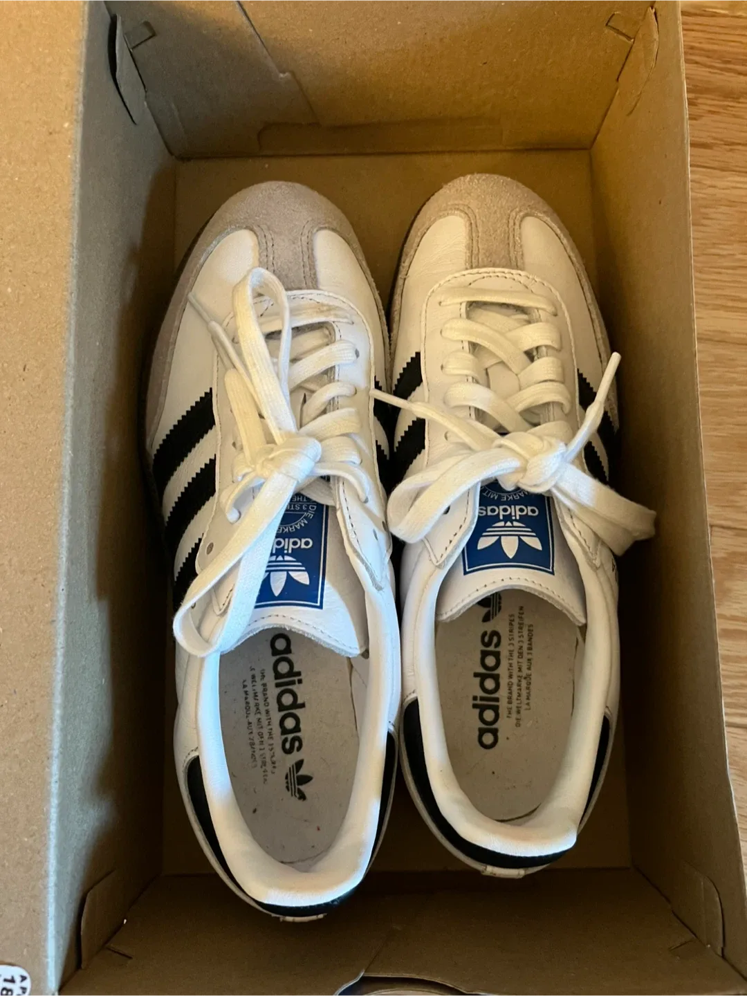 Adidas Sambas - White with Black Stripes - 8.5 W image indicator(4)