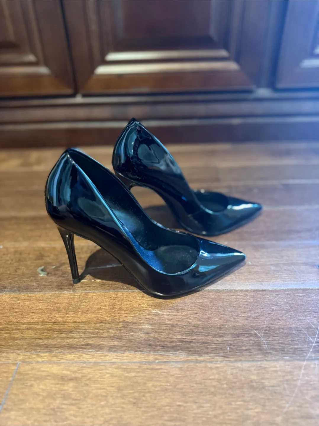 ALDO Stessy Black Patent Heels - Size 6 image indicator(2)