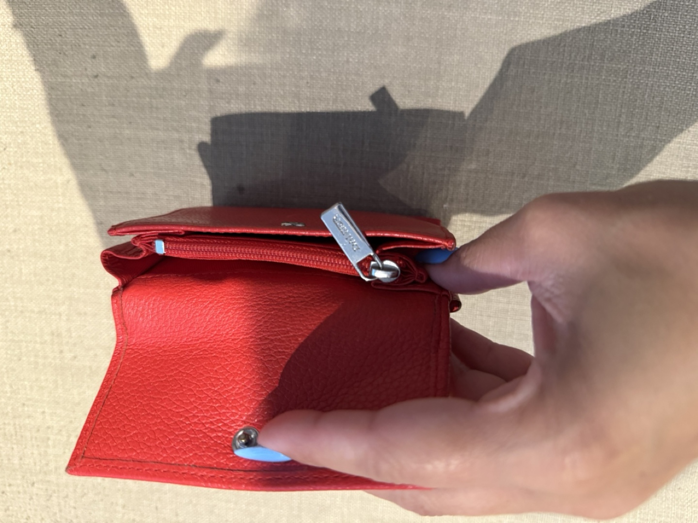 Danier Red Leather Wallet