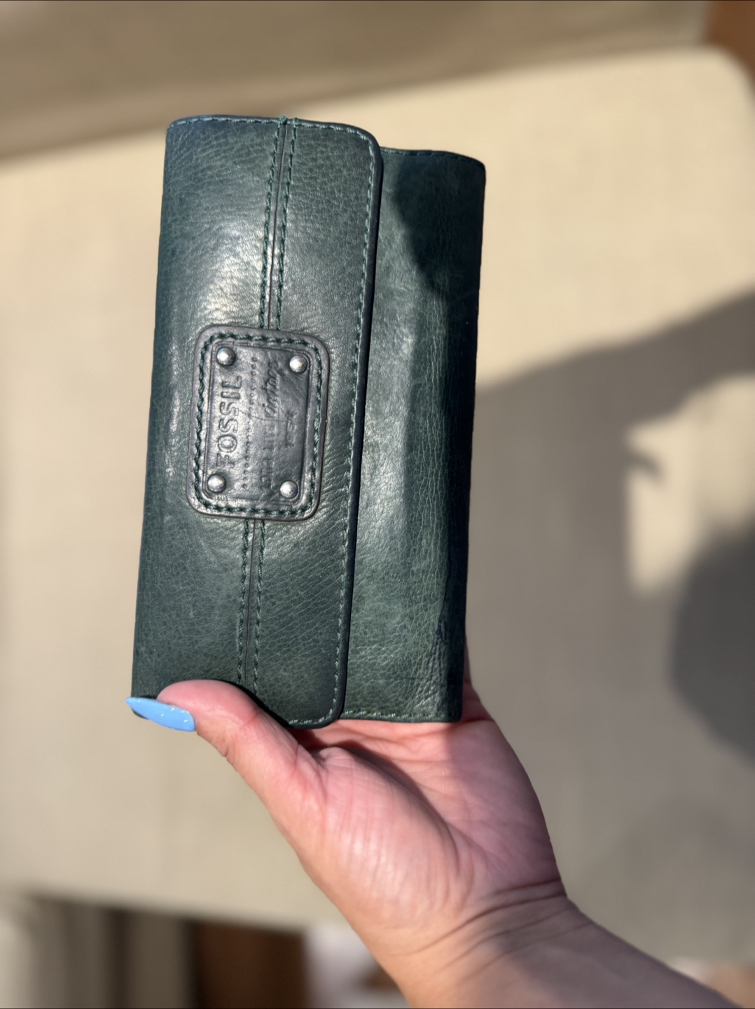 Fossil Leather Wallet - Green