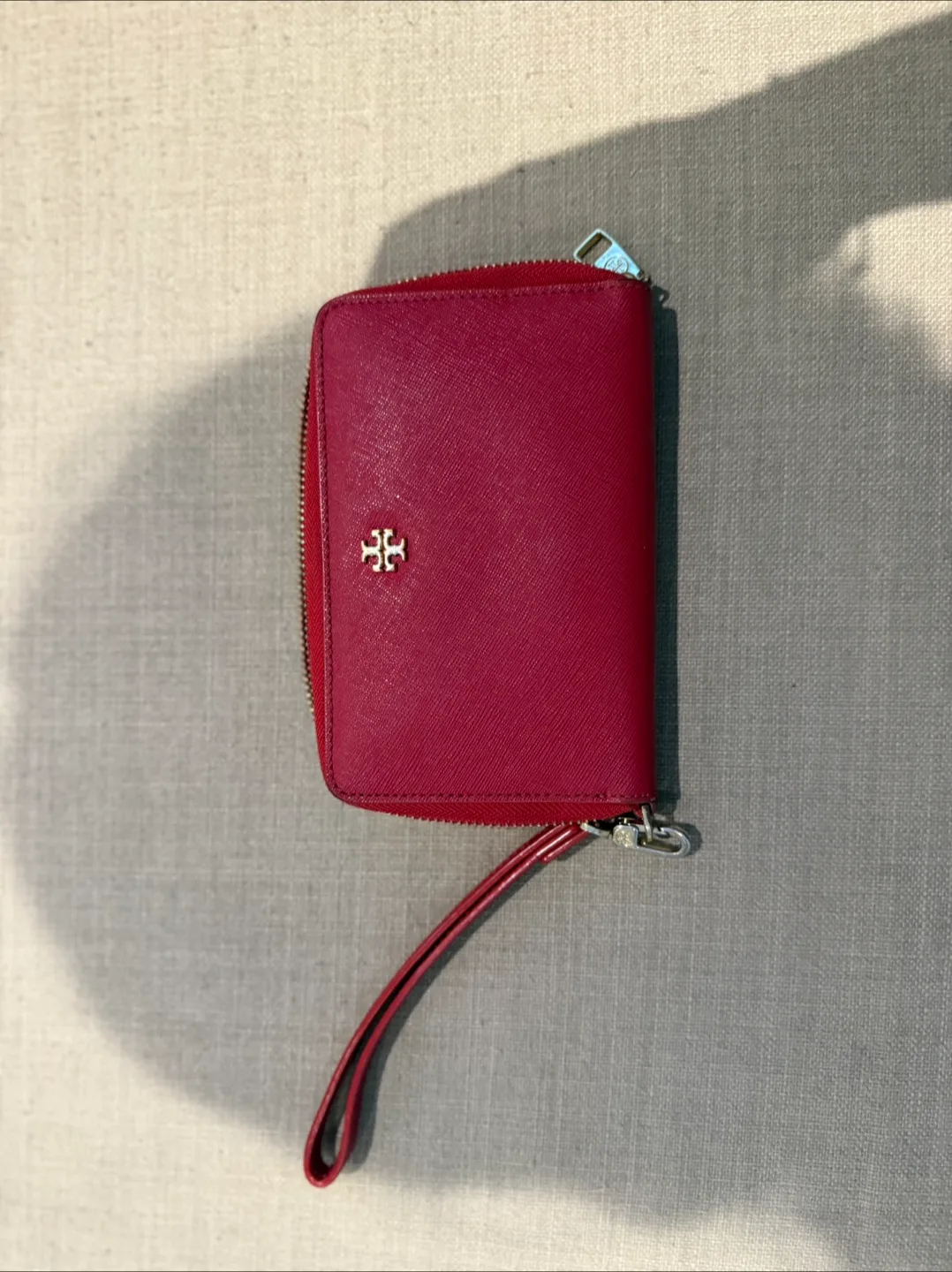 Tory Burch Red Leather Wallet thumbnail
