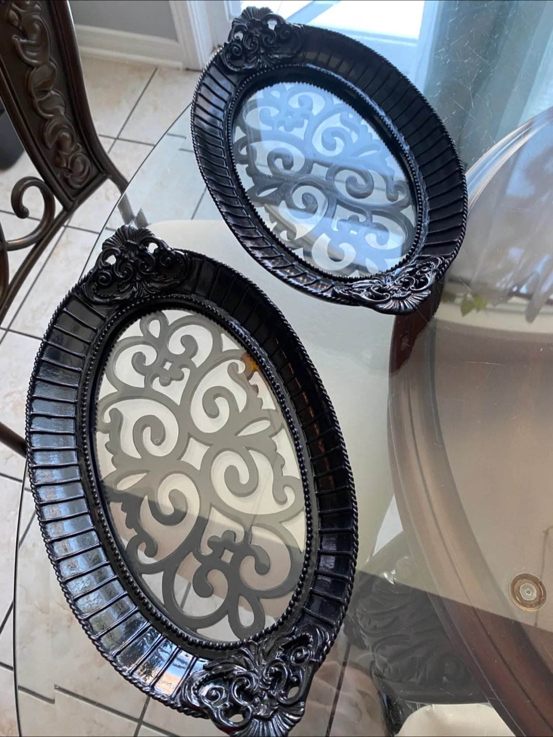 Black Oval Decorative