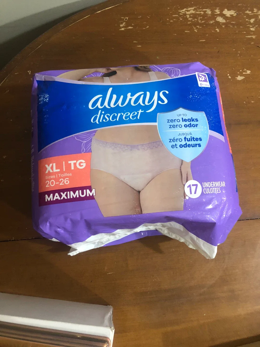 Always Discreet Underwear, XL, 17 count