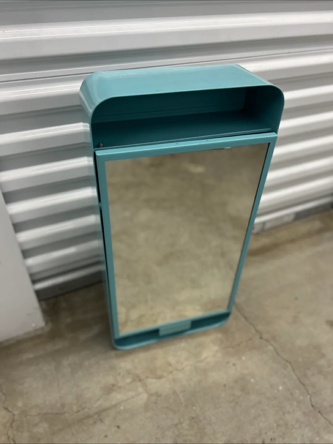 IKEA GUNNERN Mirror Cabinet, Blue, Excellent Condition thumbnail