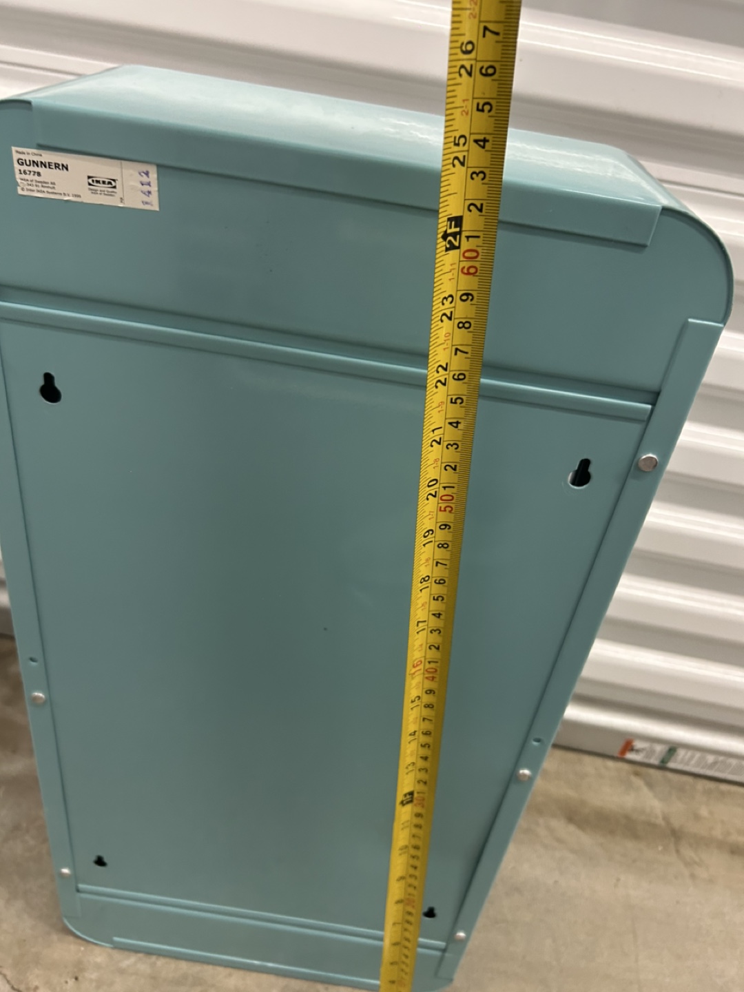 IKEA GUNNERN Mirror Cabinet, Blue, Excellent Condition - photo 3