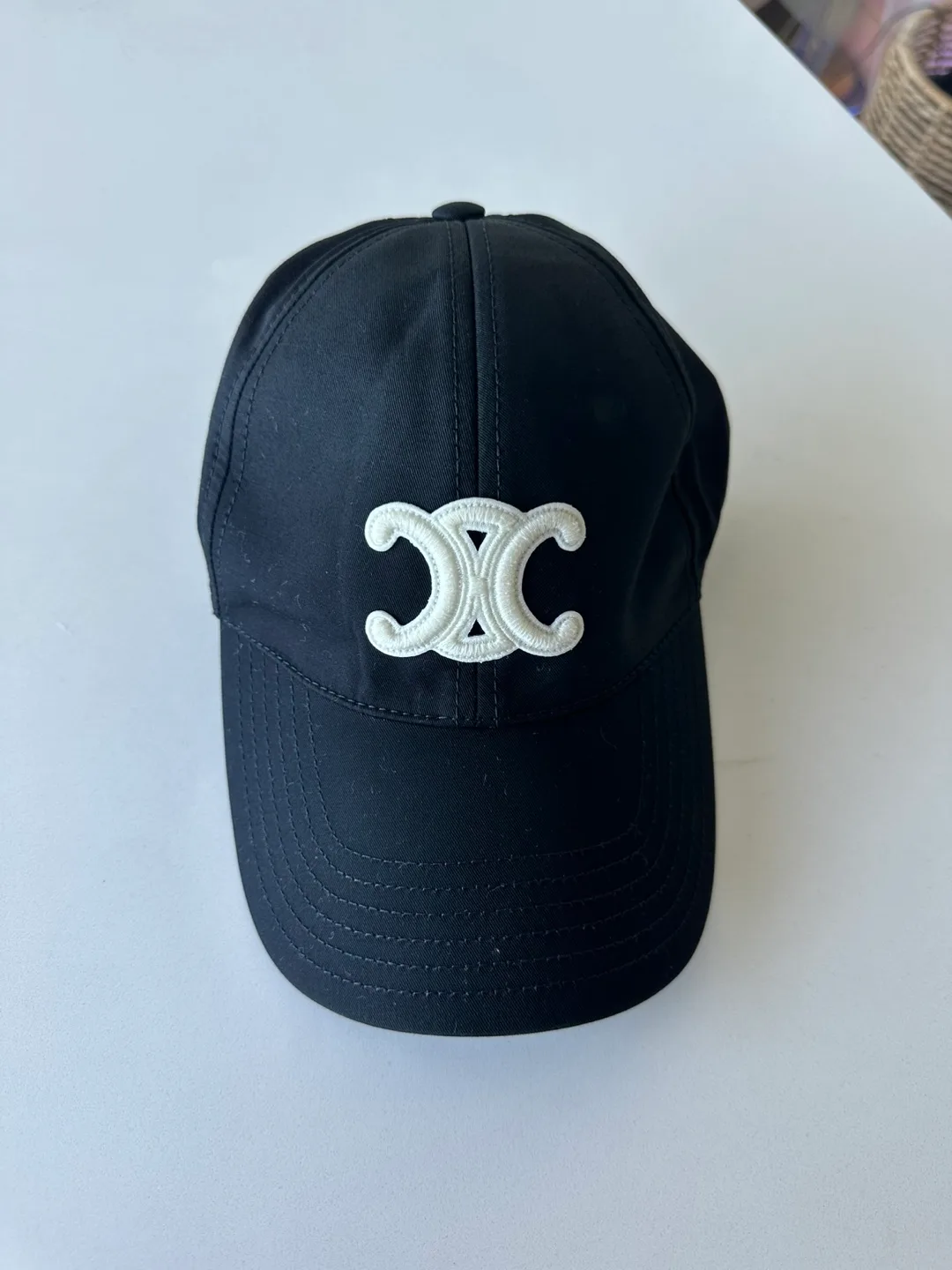 Celine Triomphe Baseball Cap in Cotton, Size S