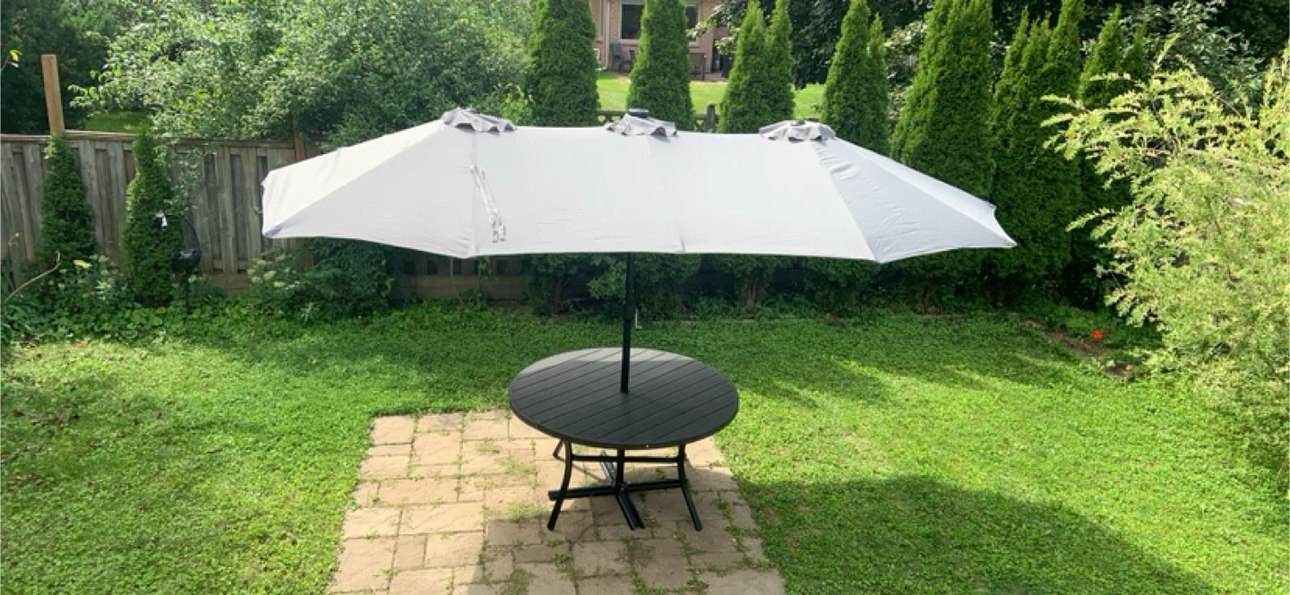 Large Outdoor Patio Umbrella with desk - photo 2